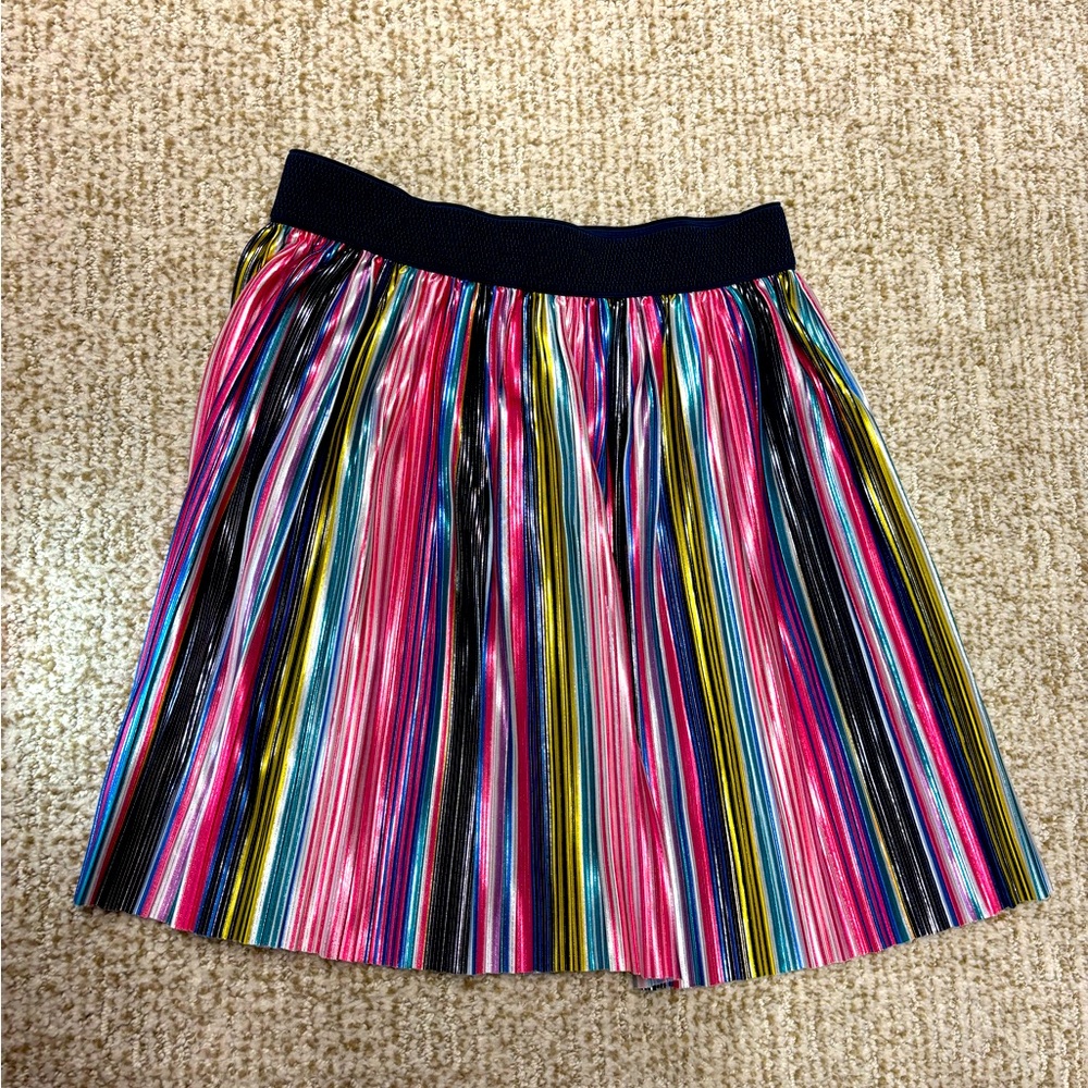 365 kids skirt 8 rainbow with navy elastic waist band